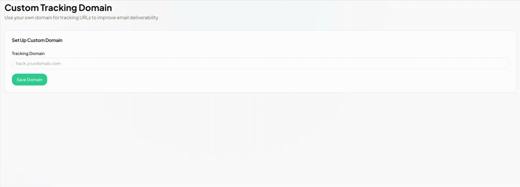 Custom Tracking Domains